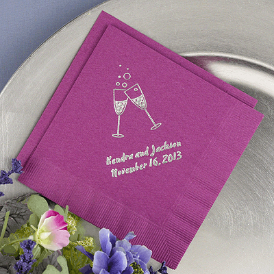 Custom Printed Wedding Napkins